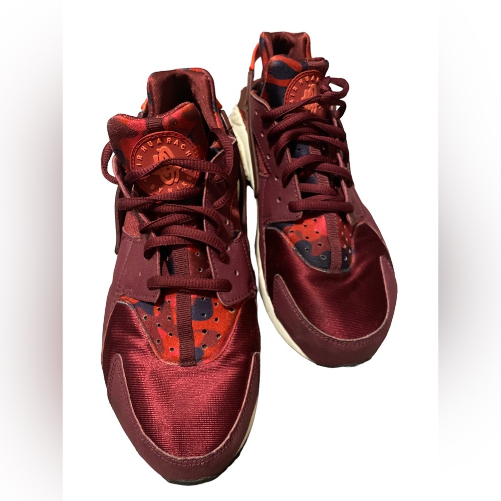 Nike Air Huarache Run Print Women's Shoes Deep Garnet/Bright Crimson Sz 10 - Picture 6 of 8